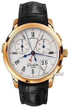 Glash�tte Original Senator Rattrapante Rose Gold Silver Dial