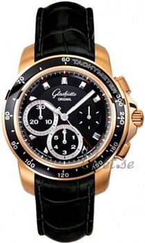 Glashütte Original Sport Evolution Chronograph Rose Gold Black D Glashütte Original Sport Evolution Chronograph Rose Gold Black D