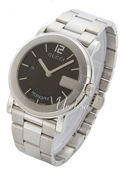 Gucci 100G Round Black Dial