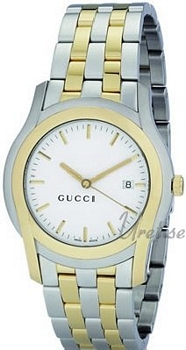 Gucci G Chrono Steel/Gold White Dial