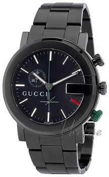 Gucci G Chrono Steel Black Dial