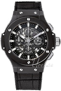 Hublot Big Bang Aero Bang Black Magic Svart/Läder Ø44.5 mm Hublot Big Bang Aero Bang Black Magic Svart/Läder Ø44.5 mm