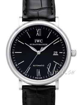 IWC Portofino Black Dial Croco Strap IWC Portofino Black Dial Croco Strap