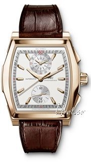 IWC Da Vinci Chronograph Silver Dial Croco Strap