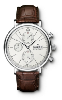 IWC Portofino Chronograph Silver Dial Croco Strap IWC Portofino Chronograph Silver Dial Croco Strap