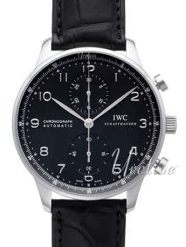 IWC Portuguese Svart/Läder Ø40.9 mm IWC Portuguese Svart/Läder Ø40.9 mm