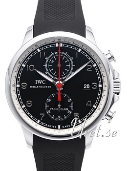 IWC Portuguese Black Dial Rubber Strap