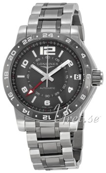Longines Admiral Grey Dial Ceramic/Steel Bracelet