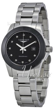 Longines Conquest Ladies Midsize Black Dial Bracelet