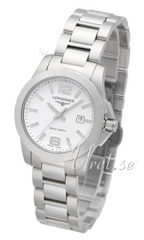 Longines Conquest Ladies White Dial Steel Bracelet