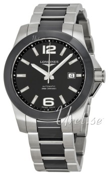 Longines Conquest Ceramic Bezel Black Dial Steel/Ceramic Bracele Longines Conquest Ceramic Bezel Black Dial Steel/Ceramic Bracele