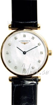 Longines Grande Classique MOP, White Dial Leather Strap Black