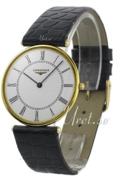 Longines Grande Classique White Dial Leather Strap Black