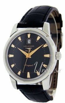 Longines Heritage Black Dial Leather Maxi Longines Heritage Black Dial Leather Maxi