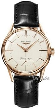 Longines Heritage Flagship White Dial Croco Strap Longines Heritage Flagship White Dial Croco Strap