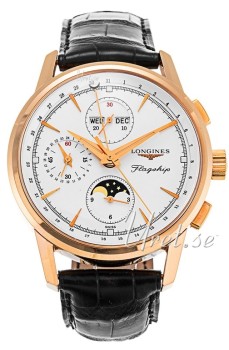 Longines Heritage Flagship Moon Phase White Dial Croco Strap Longines Heritage Flagship Moon Phase White Dial Croco Strap