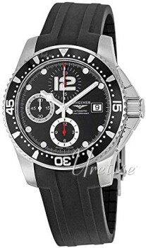 Longines HydroConquest Chronograph Automatic Black Dial Rubber S Longines HydroConquest Chronograph Automatic Black Dial Rubber S