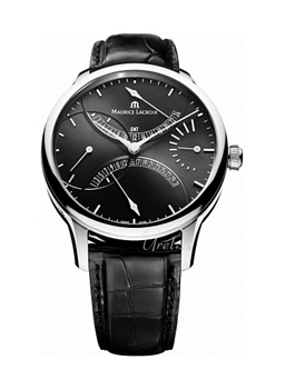 Maurice Lacroix Masterpiece Double Retorgrade Svart/Läder Ø46 mm Maurice Lacroix Masterpiece Double Retorgrade Svart/Läder Ø46 mm
