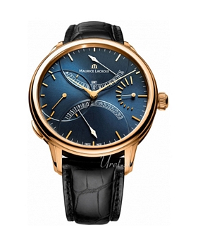 Maurice Lacroix Masterpiece Double Retorgrade Blå/Läder Ø46 mm Maurice Lacroix Masterpiece Double Retorgrade Blå/Läder Ø46 mm