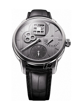 Maurice Lacroix Masterpiece Regulateur Roue Carree Grå/Läder Ø43 Maurice Lacroix Masterpiece Regulateur Roue Carree Grå/Läder Ø43