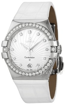 Omega Constellation 35 mm Colors White Dial Diamond Bezel