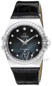Omega Constellation 35 mm Colors Black Dial Diamond Bezel