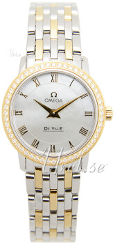 Omega De Ville Ladies Rose Gold/Steel MOP, White Dial