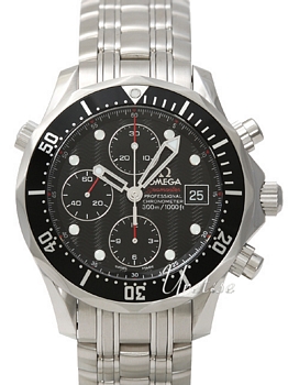 Omega Seamaster Diver Chronograph Black Dial Bracelet