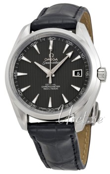 Omega Seamaster Aqua Terra Black Dial Leather