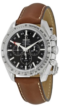 Omega Speedmaster Broad Arrow GMT Black Dial Leather