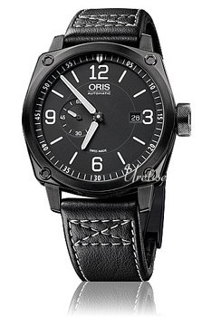 Oris Aviation BC4 Small Second Date Svart/Läder Ø42.7 mm Oris Aviation BC4 Small Second Date Svart/Läder Ø42.7 mm