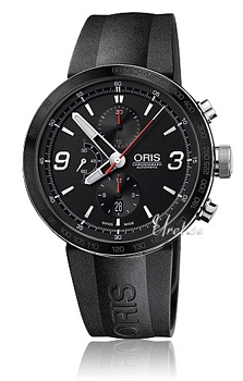 Oris Motor Sport TT1 Chronograph Svart/Gummi �45 mm