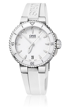 Oris Divers Aquis Date Vit/Gummi Ø36 mm Oris Divers Aquis Date Vit/Gummi Ø36 mm