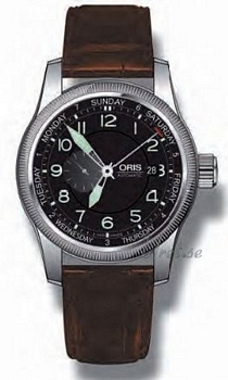 Oris Aviation Big Crown Small Second Steel Black Dial