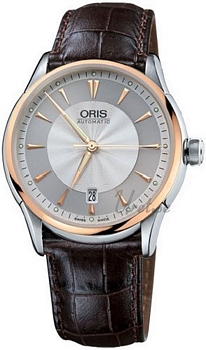 Oris Culture Artelier Date Steel/Yellow Gold Silver Dial