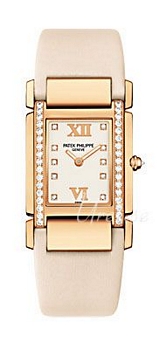 Patek Philippe Twenty-4 White Dial Satin Strap Patek Philippe Twenty-4 White Dial Satin Strap