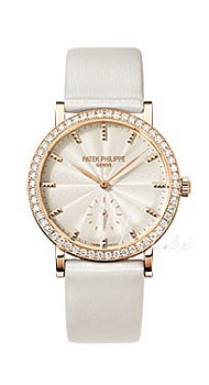 Patek Philippe Calatrava Beige Dial Satin Strap Patek Philippe Calatrava Beige Dial Satin Strap