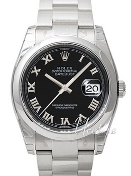 Rolex Datejust Black Dial Oysterlock Bracelet Roman Rolex Datejust Black Dial Oysterlock Bracelet Roman