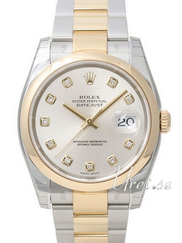 Rolex Datejust Silver Dial Yellow Gold / Steel Oyster Bracelet D