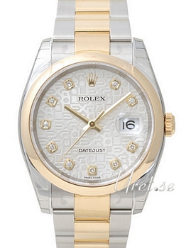 Rolex Datejust Silver Dial Yellow Gold / Steel Oyster Bracelet D Rolex Datejust Silver Dial Yellow Gold / Steel Oyster Bracelet D