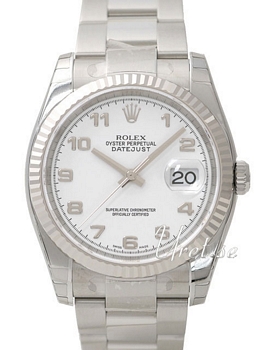 Rolex Datejust White Dial Oysterlock Bracelet Arabic