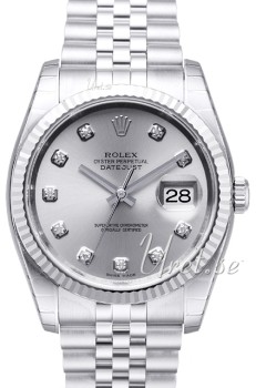 Rolex Datejust Silver Dial Jubilee Bracelet Diamond
