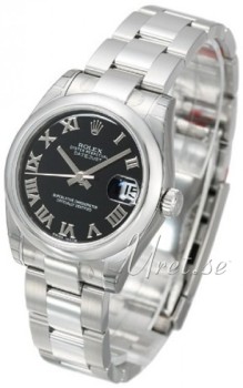 Rolex Datejust Black Dial Midsize Oyster Bracelet
