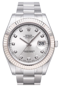 Rolex Datejust II Silver Dial Oyster Bracelet Diamond Index Rolex Datejust II Silver Dial Oyster Bracelet Diamond Index