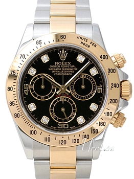 Rolex Daytona Black Diamond Dial Yellow Gold/Steel Oysterlock Br Rolex Daytona Black Diamond Dial Yellow Gold/Steel Oysterlock Br