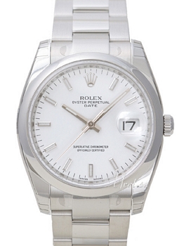 Rolex Perpetual Date White Dial Oyster Bracelet