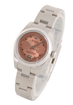 Rolex Perpetual Pink Dial Oyster Bracelet Ladies