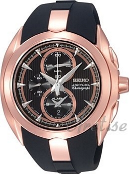 Seiko Arctura Black Dial Rose Gold
