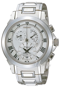 Seiko Premier Chronograph White Dial