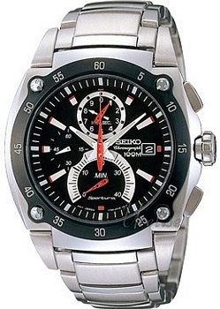 Seiko Sportura Black Dial Bracelet